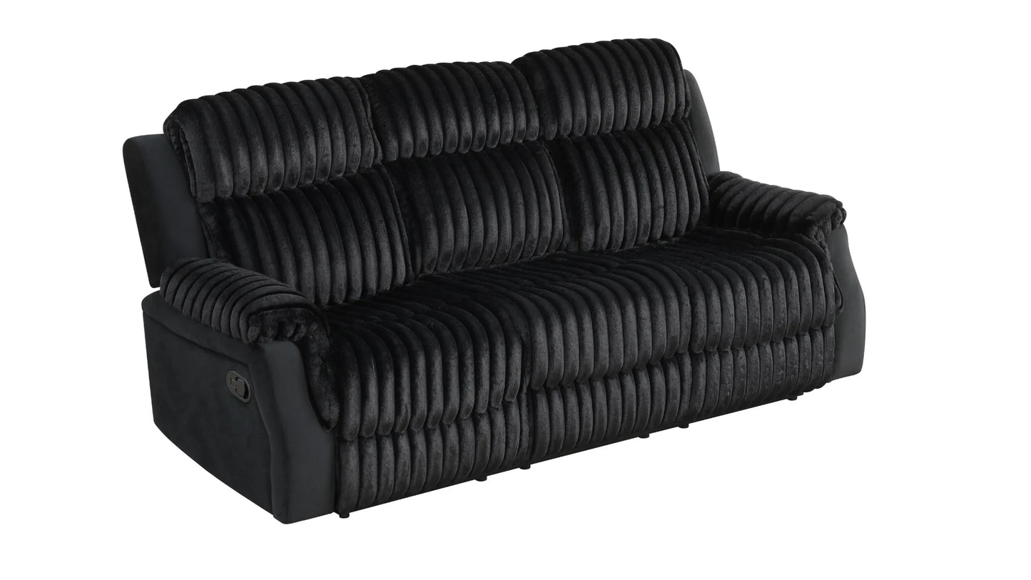S4230 Willow Black Reclining Sofa Set
