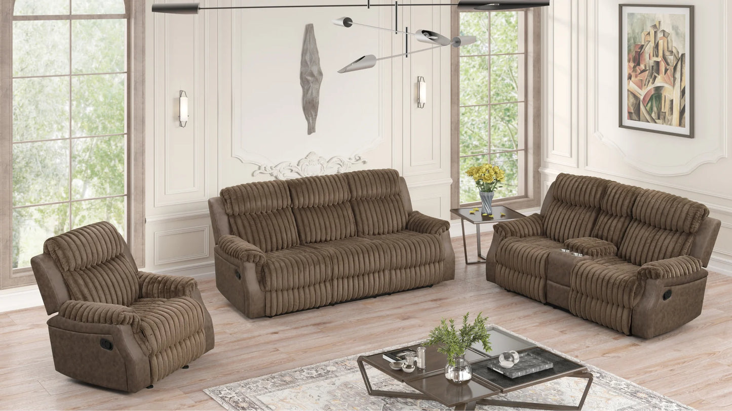 S4230 Willow Brown Reclining Sofa Set