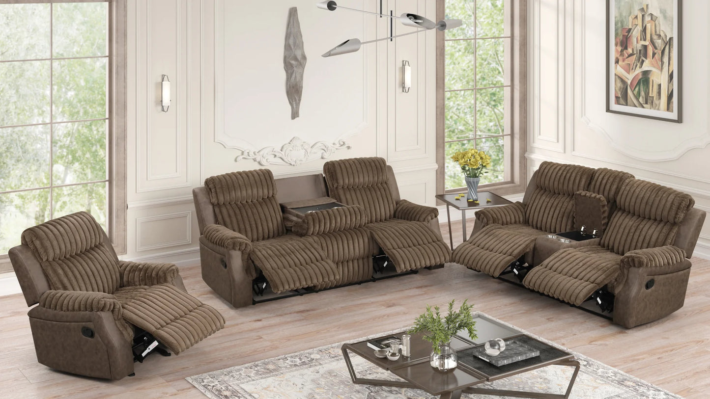 S4230 Willow Brown Reclining Sofa Set