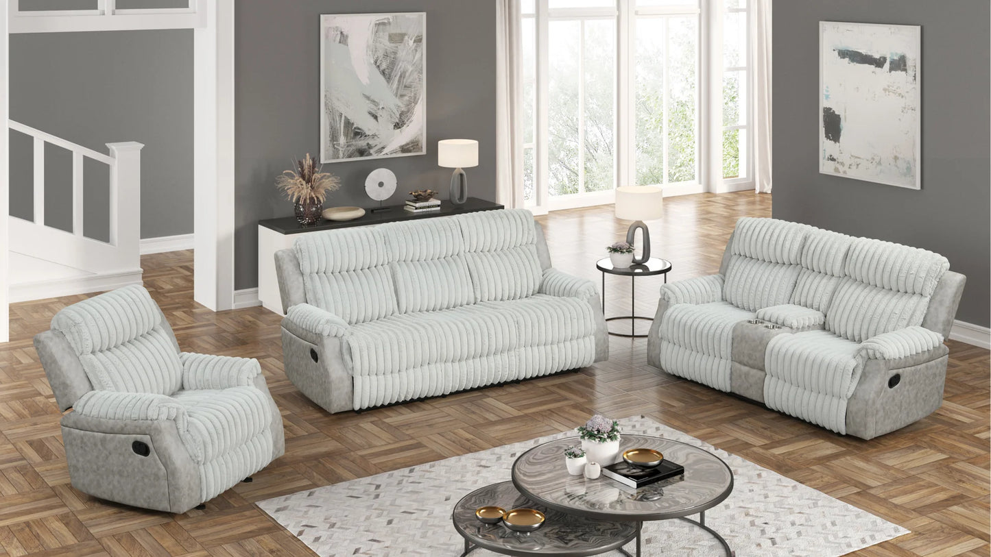S4230 Willow Grey Reclining Sofa Set