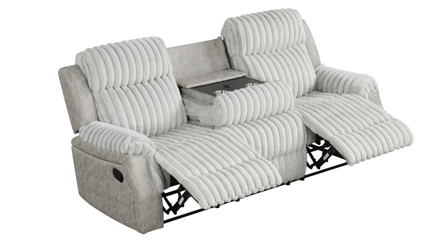 S4230 Willow Grey Reclining Sofa Set