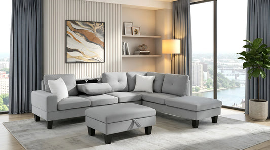 S555 Star Lt Grey Sectional