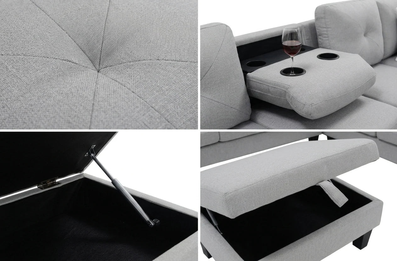 S555 Star Lt Grey Sectional