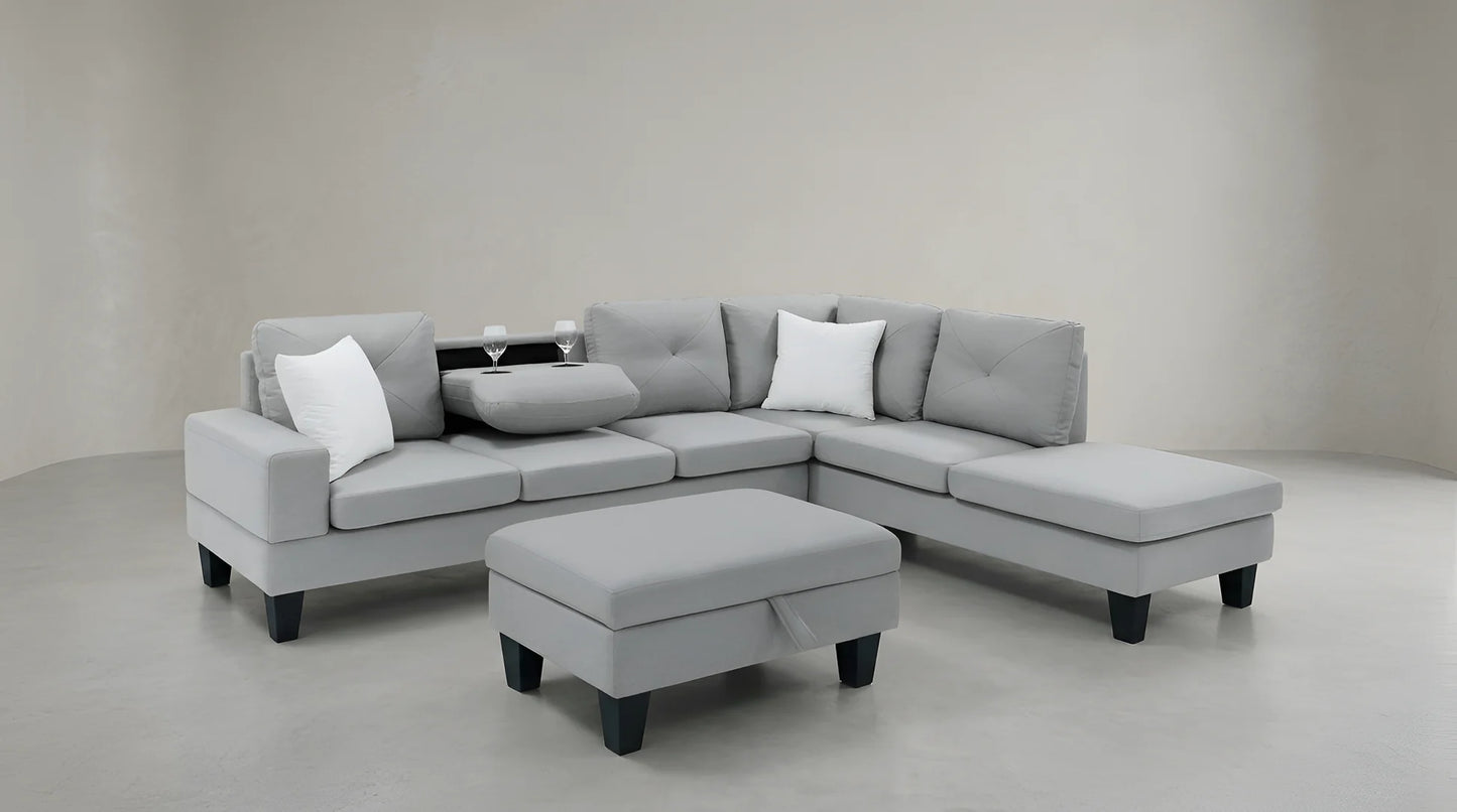S555 Star Lt Grey Sectional