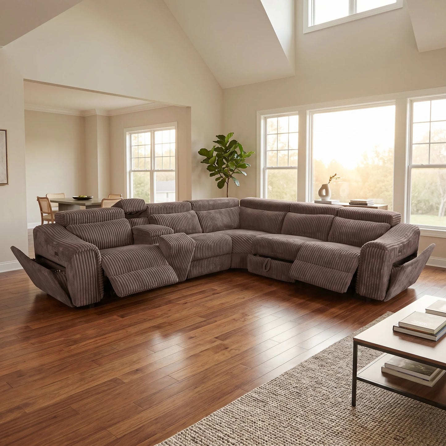S7033 Yash (Brown) Sectional