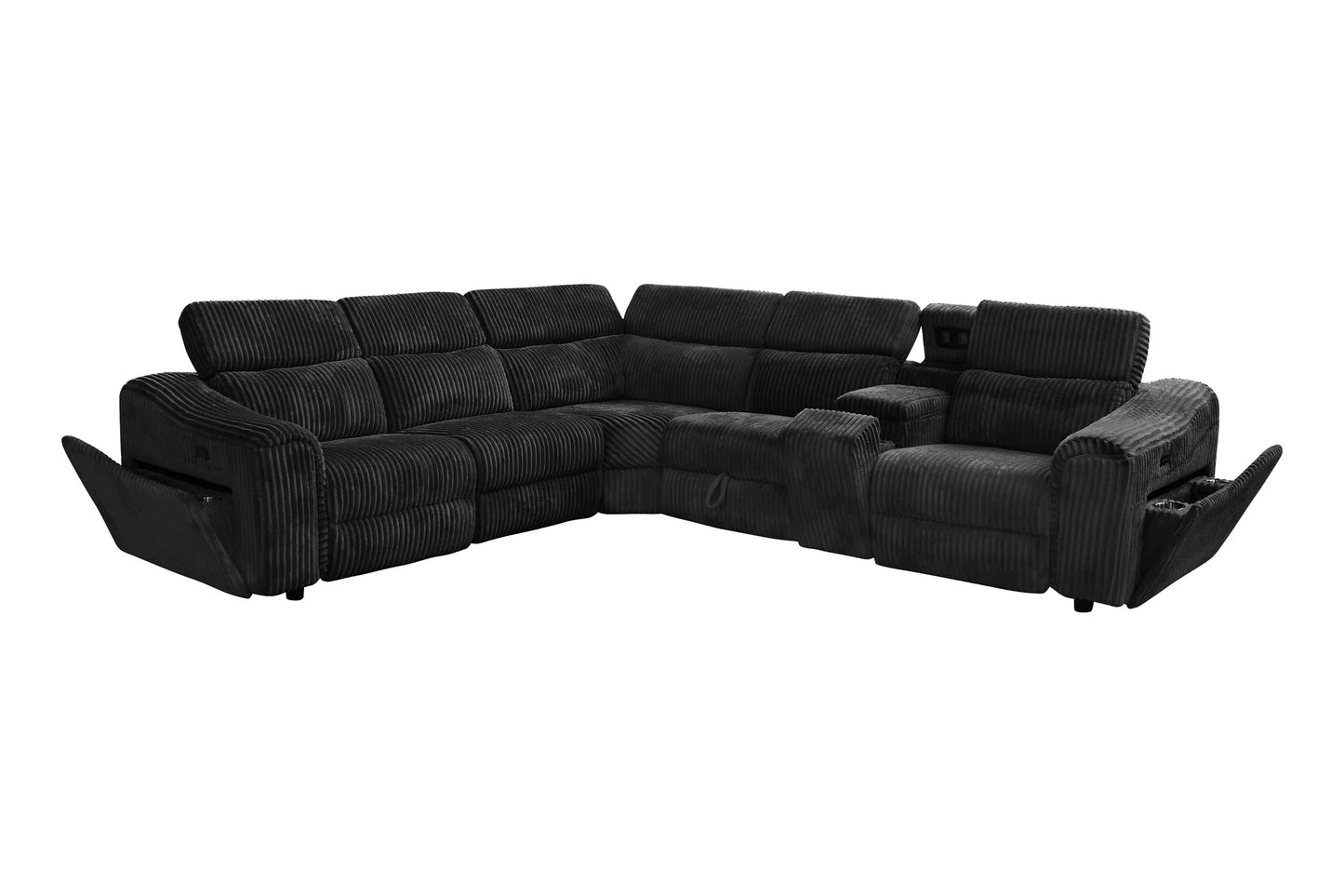 S7033 Yash (Black) Sectional