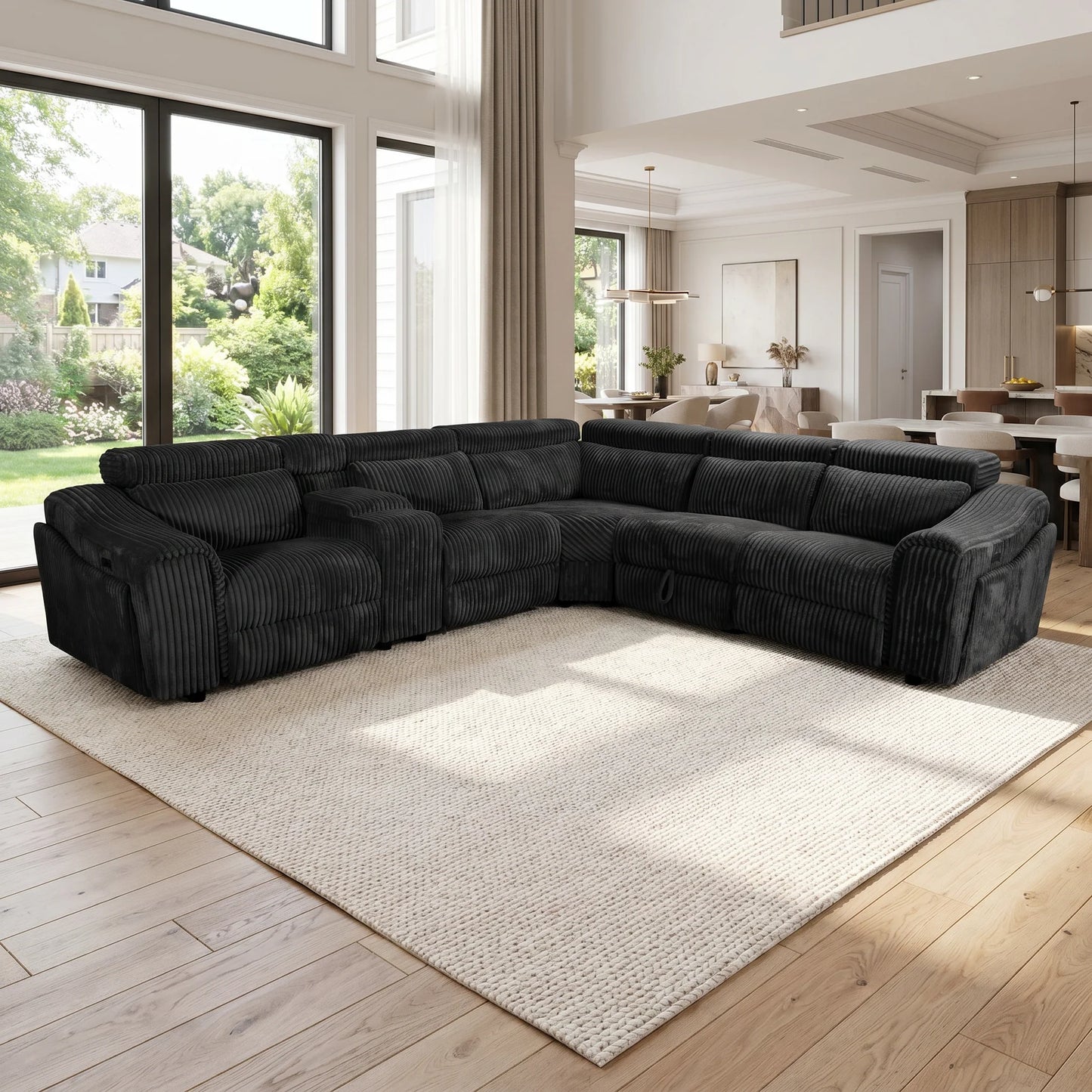 S7033 Yash (Black) Sectional