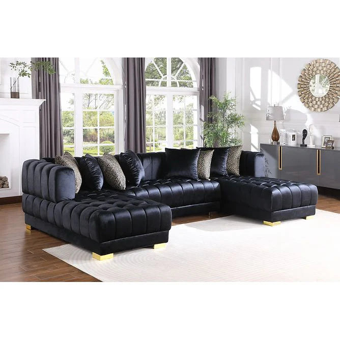 S8155 Dasha Black Sectional