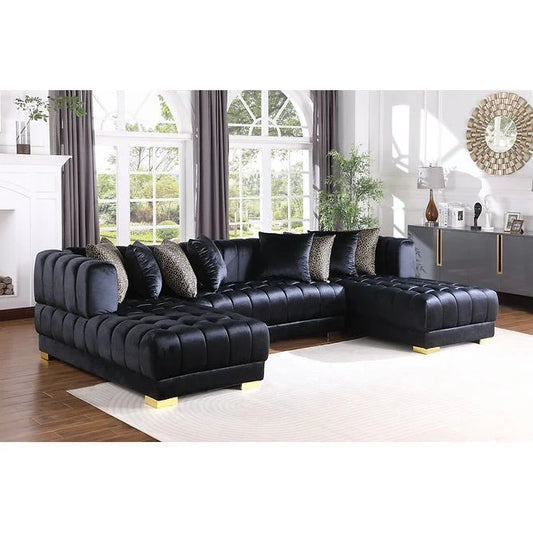 S8155 Dasha Black Sectional