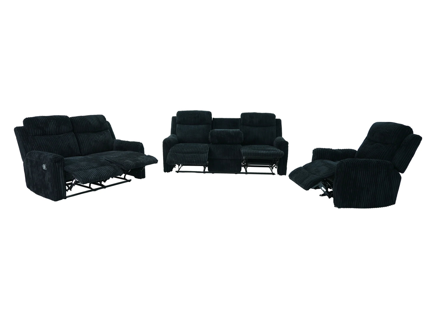 S8585 Grace Black Reclining Sofa & Loveseat
