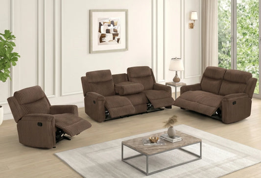 S8585 Grace Brown Reclining Sofa & Loveseat