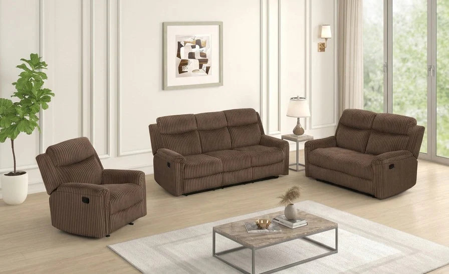 S8585 Grace Brown Reclining Sofa & Loveseat