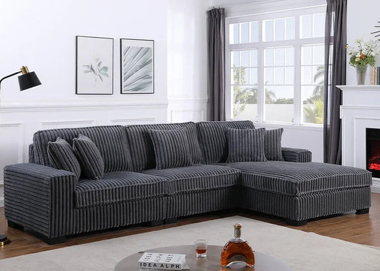 S860 Comfy II 3pcs Grey Sectional