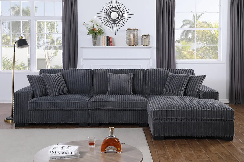 S860 Comfy II 3pcs Grey Sectional