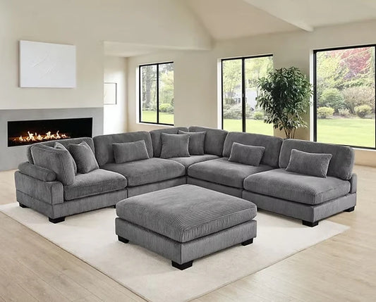 S862 Supreme Grey Oversized Sectional