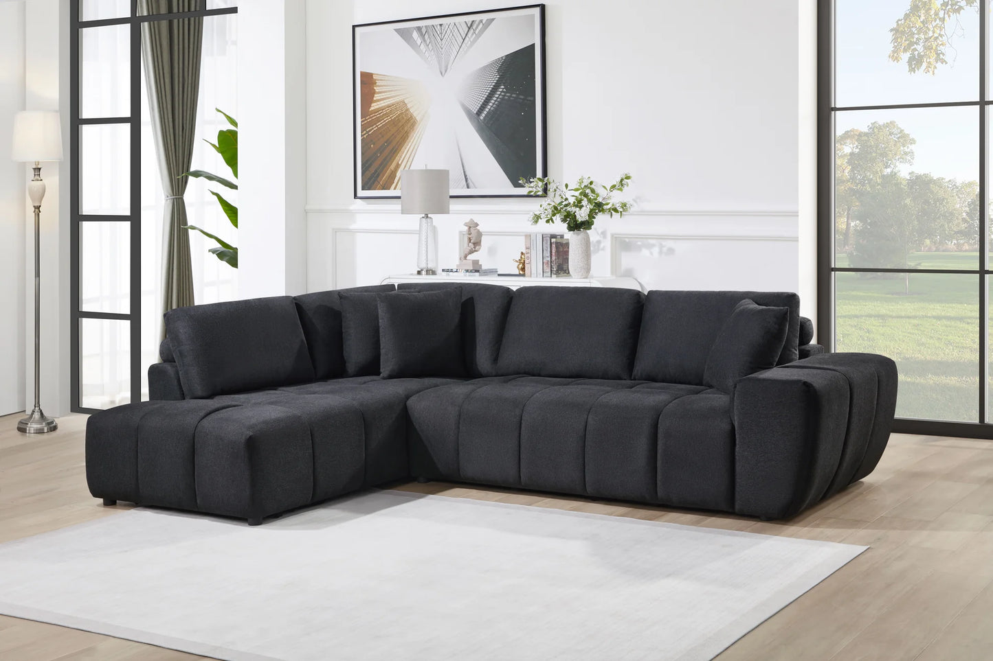 S863 Uptown Black Sectional