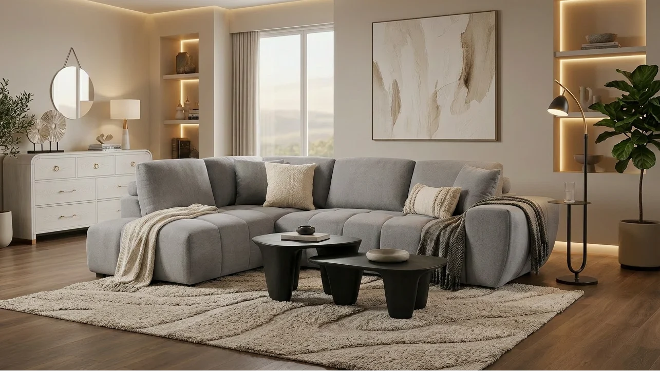 S863 Uptown (Lt. Grey) Sectional