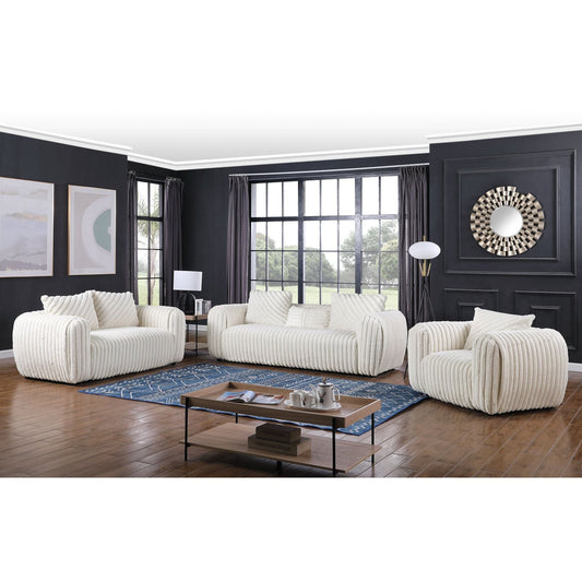 S8809 Eli (White) - 2pcs Sofa & Loveseat