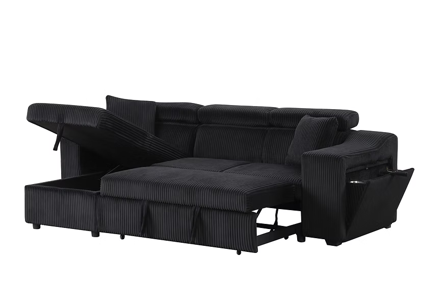 S8978 Bonaterra II Corduory Black Sectional