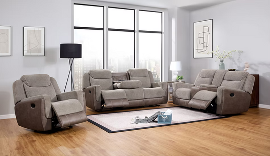 3pcs or 2pcs S9871 Nisa Brown Reclining Sofa Set
