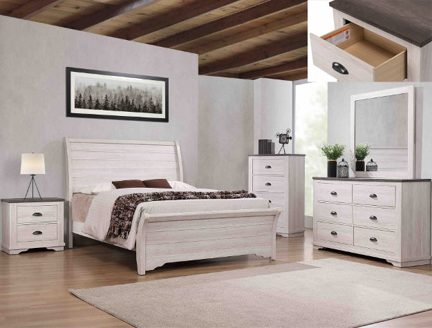 Setb8130 Coralee Bedroom Group Chalk Grey