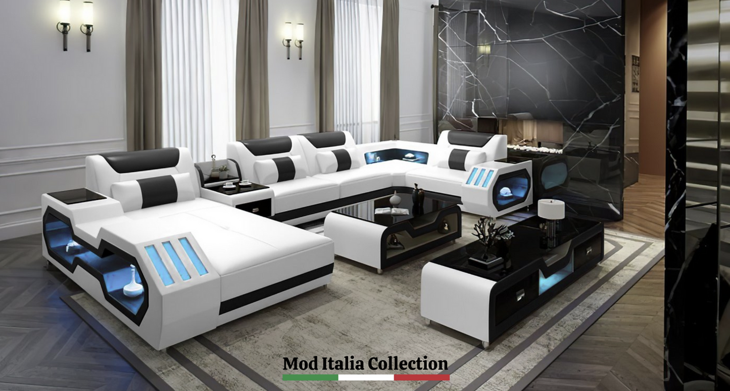 MI-9916 Matrix Two-Tone Oversized Sectional w/ Coffee Table