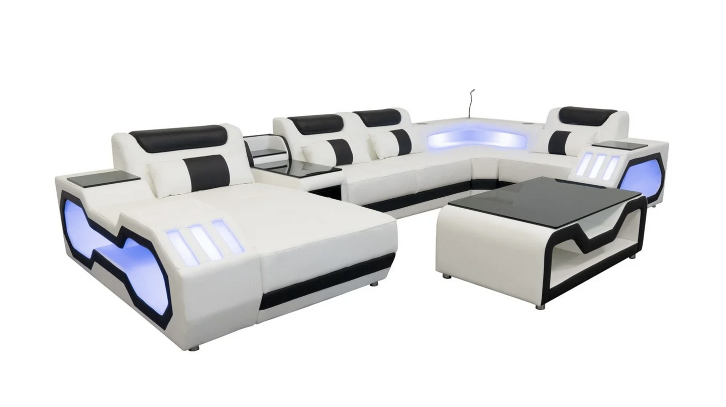 MI-9916 Matrix Two-Tone Oversized Sectional w/ Coffee Table
