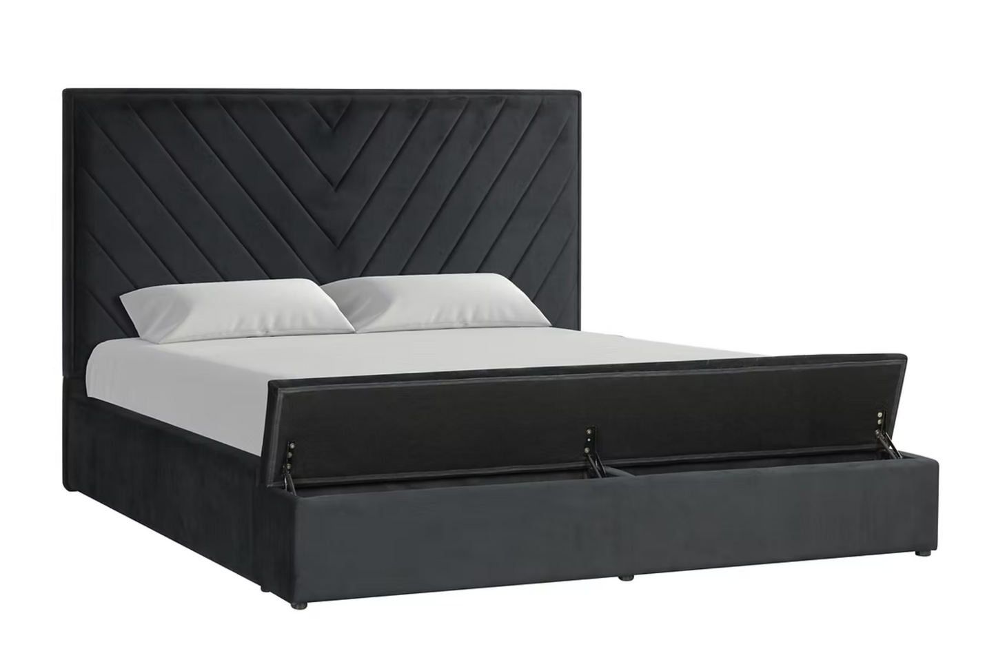 B8012 Mio Black Velvet Storage Bed Frame