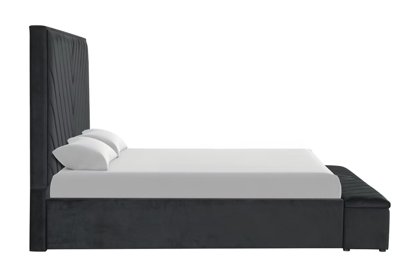 B8012 Mio Black Velvet Storage Bed Frame