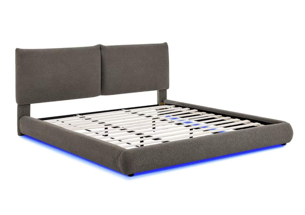 B200 Zima Brown Fabric Bed Frame