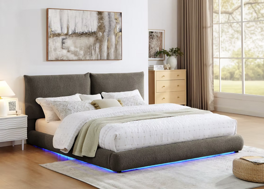 B200 Zima Brown Fabric Bed Frame