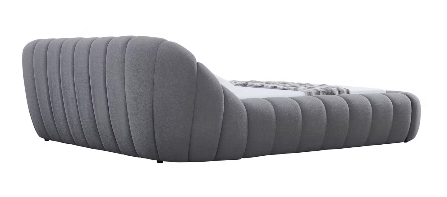 B127 Bubbles Grey Platform Bed Frame