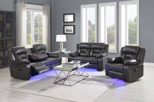 3pcs S8098 Concord Grey Reclining Sofa Set