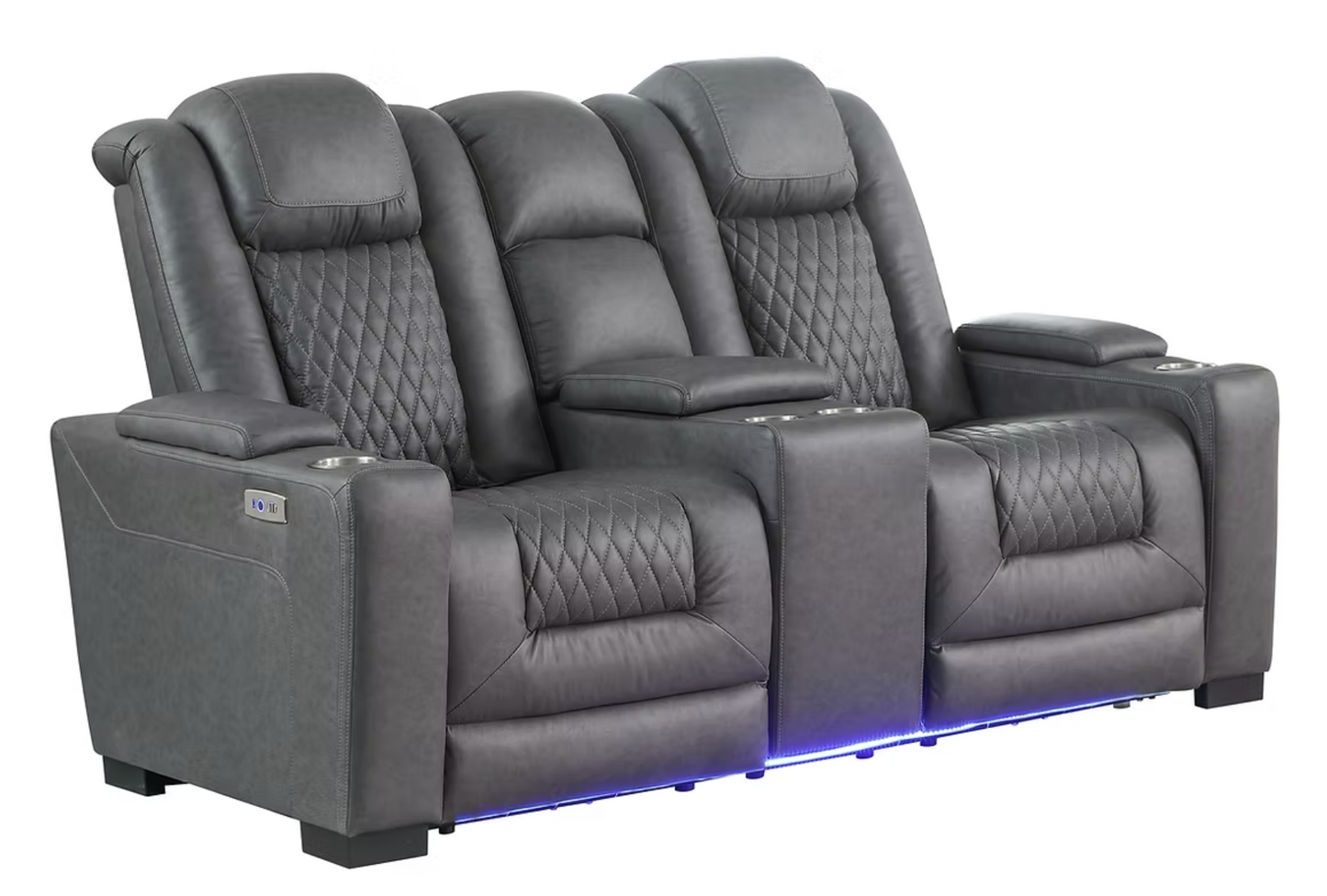 3pcs S9303 Ash Grey Power Reclining Set