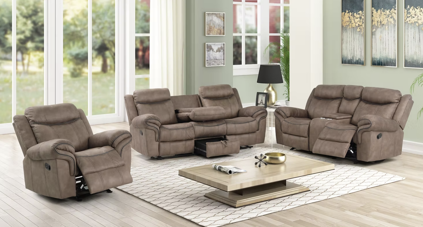 S5992 Rio Grande Brown Reclining Sofa Set