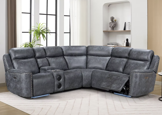 S7900 Romi Grey Power Reclining Sectional