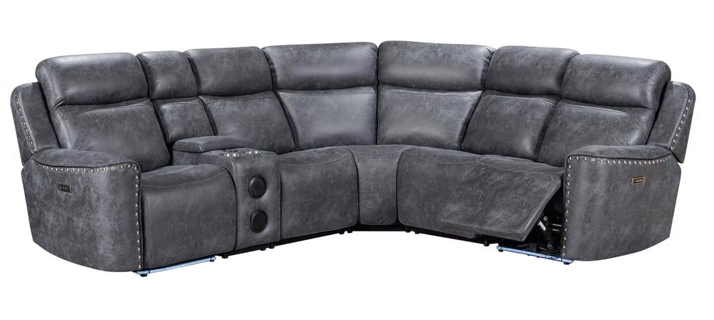 S7900 Romi Grey Power Reclining Sectional