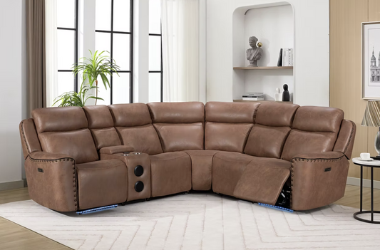 S7900 Romi Brown Power Reclining Sectional
