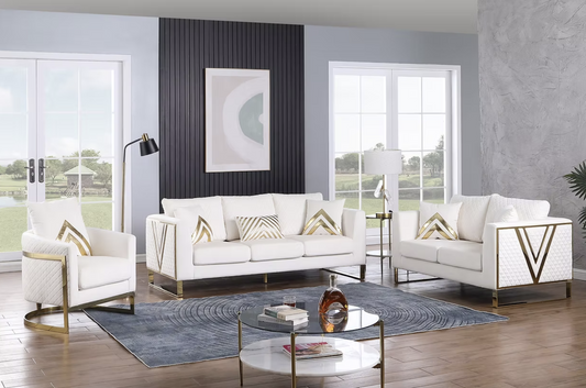 3pcs or 2pcs S1300 Vista Bonita Black Velvet Sofa Loveseat & Chair