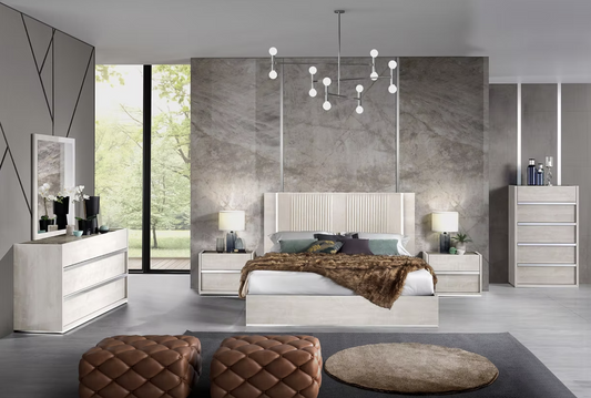 5pcs Christine LED Italian Bedroom Set