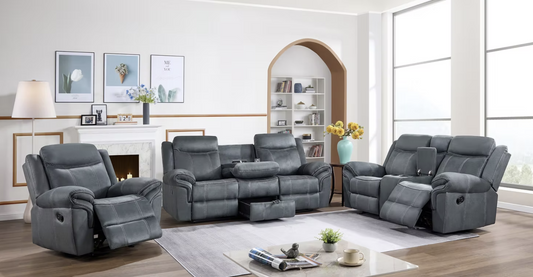 2pcs & 3pcs S5992 Rio Grande Grey Reclining Sofa Set