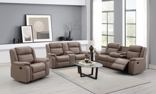 3pcs S7330 Max Tan Reclining Sofa Set