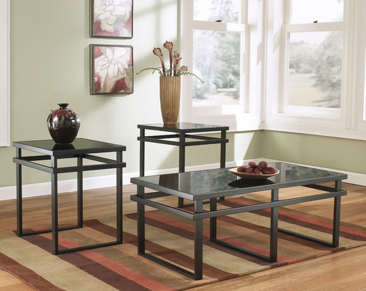 3pcs Ashley T180-13 Laney Coffee Table Set