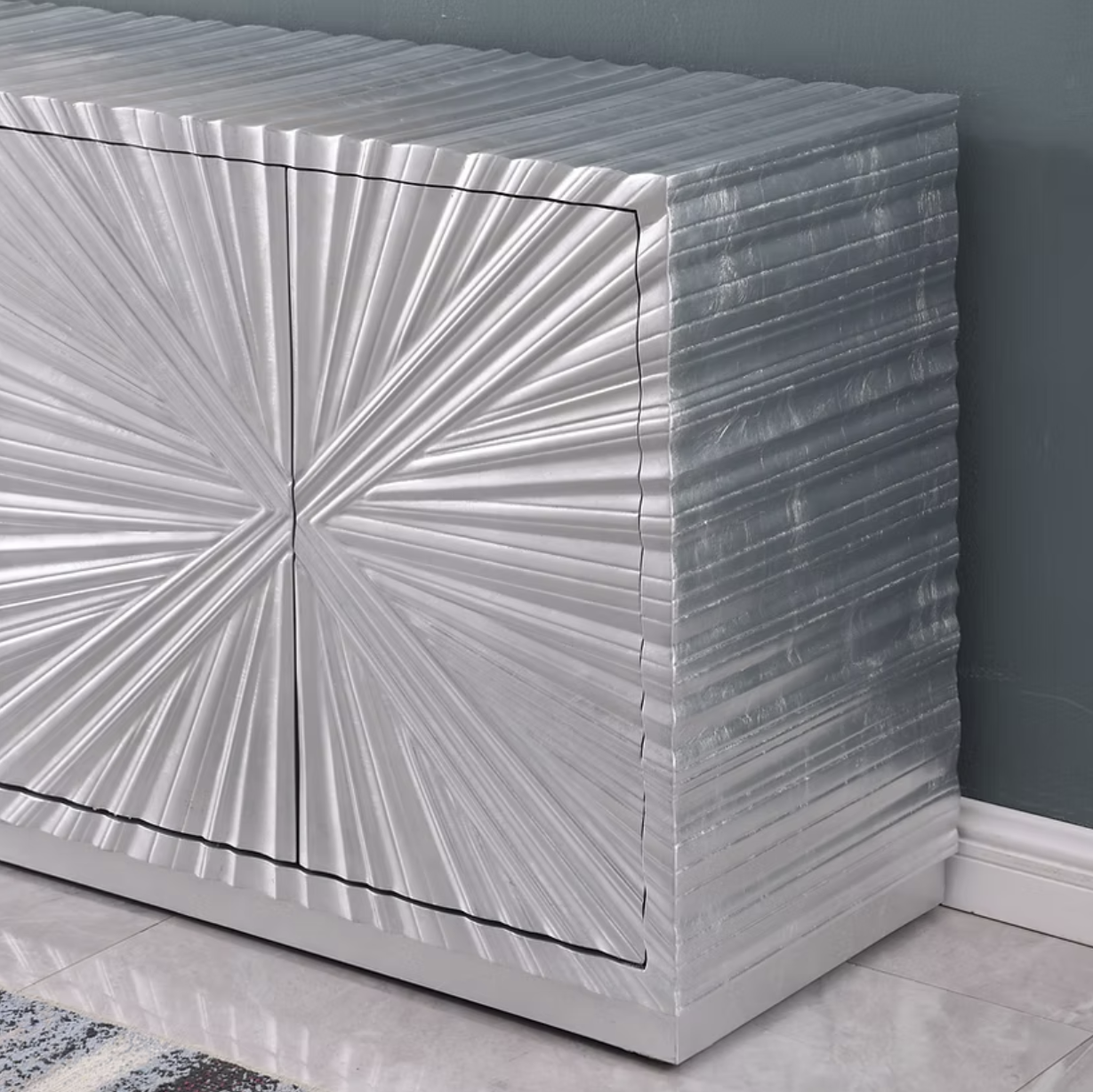 A-C10 Selene Silver Leaf Console