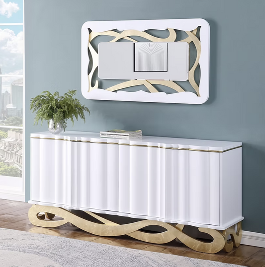 A-C28 Tessa White Console Table