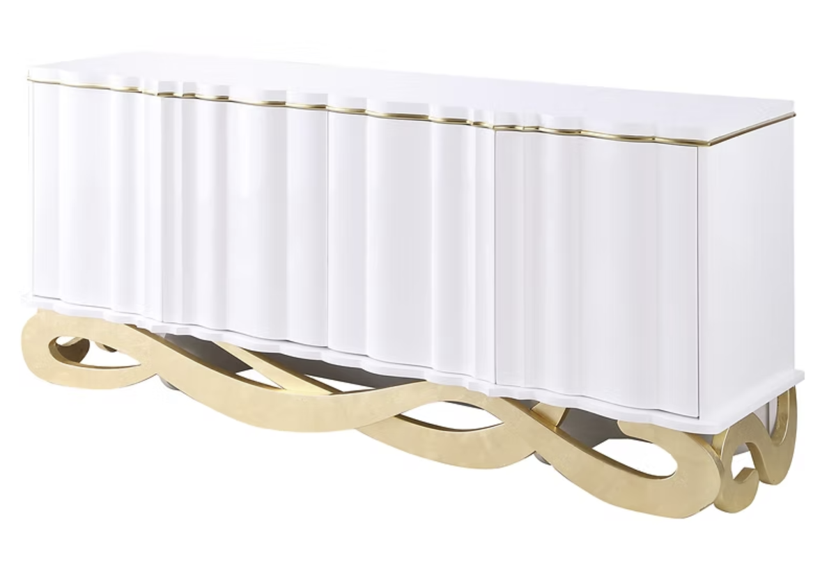 A-C28 Tessa White Console Table