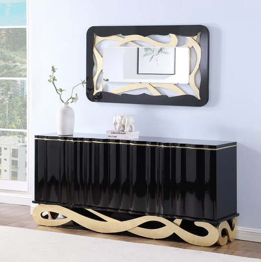 A-C17 Tessa Black Console Table