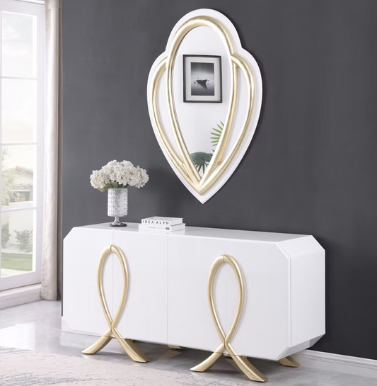 A-C16 Aster White Console Table