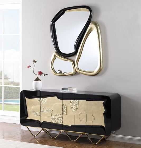 A-C14 Adora Black & Gold Console Table