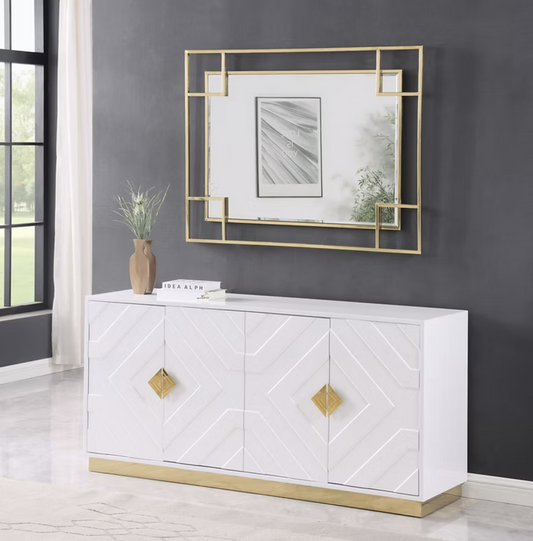 A-C13 Paros White Console Table